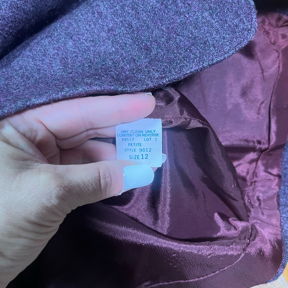 1990’s Classic Purple Wool Jacket - image 8